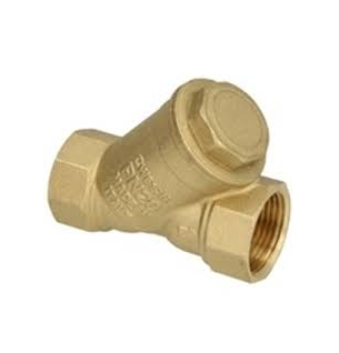 Italy messing vuilvanger type 100, 2 x 2" bi.dr. PN20, zeef RVS / AISI 302, 500 µm