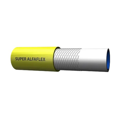 Super Alfaflex professionele ATH 5-lagen flexibele PVC persslang, 12 x 17,5 mm, kleur geel, PN12, rol=25 meter