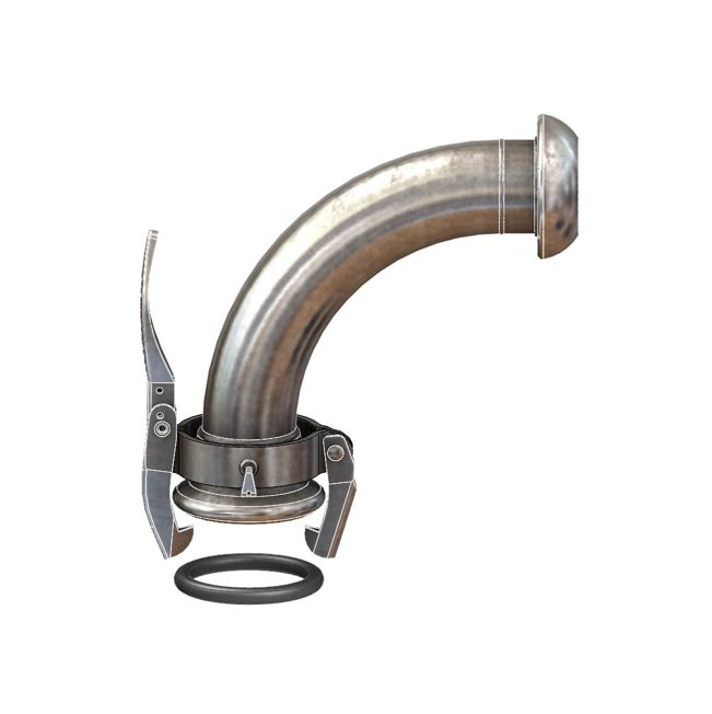 Cardan bocht Vader x Moeder-deel 90°, verzinkt, lang model, IT