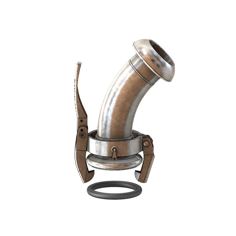 Cardan bocht Vader x Moeder-deel 45°, verzinkt, IT