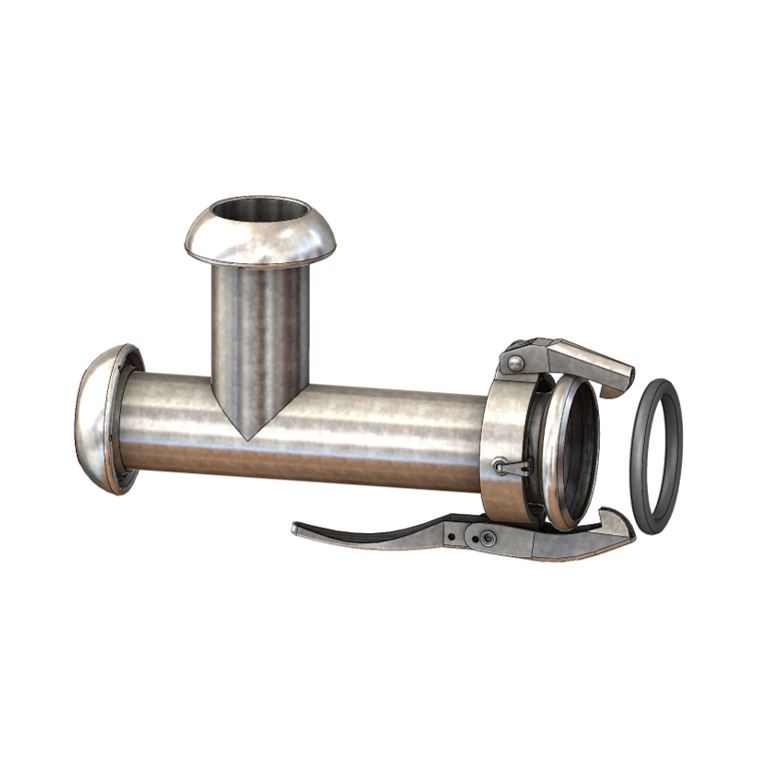 Cardan T-stuk Vader x Vader x Moeder-deel 90°, verzinkt, IT