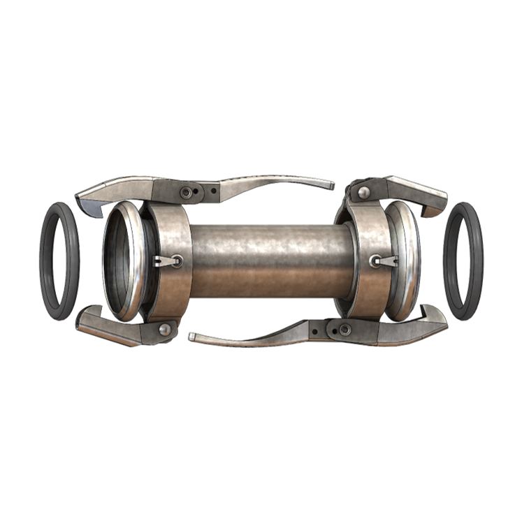 Cardan omkeerstuk Moeder x Moeder-deel, verzinkt, IT