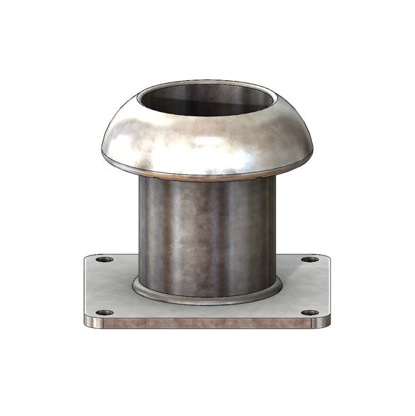 Cardan Vader-deel x vierkantflens, verzinkt, IT