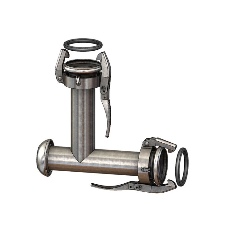 Cardan T-stuk Vader x Moeder x Moeder-deel 90°, verzinkt, IT